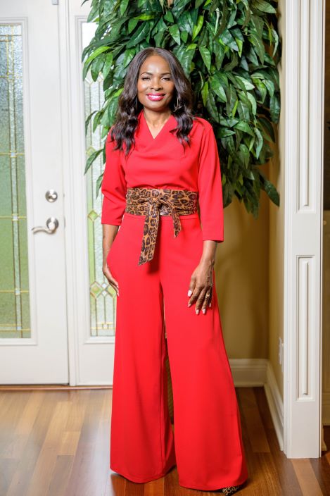 Red Wide Leg Jumpsuit